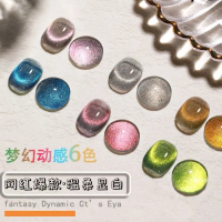 Kutek Dynamic Cat Eye Nail Art Uv Polish Gel - Cat Eye Candy Rainbow Cat Eye Series Kutek Gel - Kute