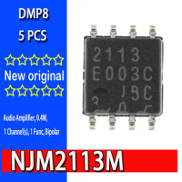 5PCS 100% new original spot NJM2113M SOP8 audio dual operational amplifier chip JRC2113 Audio Amplifier, 0.4W, 1 Channel(s)