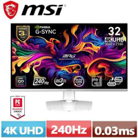 MSI微星 32型 MPG 321URXW QD-OLED 4K 電競顯示器