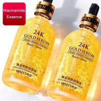 24k Gold Face Serum Nicotinamide Facial Essence Liquid Pure Anti-Aging Wrinkle MoisturizingWhitening Refreshing Skin Care