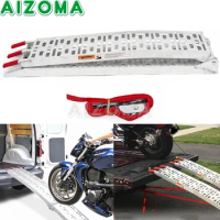 Aluminum Portable Foldable Universal Motorcycle Loading Ramp For Truck Cars ATV UTV Trailers Motorbike Loading Unloading Ladders