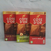 COTE DOR MILK / COTE DOR MILK HAZELNUT / COTE DOR NOIR PUUR  DARK CHOCOLATE BAR