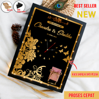 Bingkai Mahar Pernikahan Akrilik Premium 30x40cm dengan Lampu LED