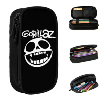 Fashion Gorillaz Skull Pencil Cases Rock Pencilcases Pen Holder for Student Big Capacity Bag Office Gift Accessories