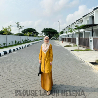 [AzzaYusof] Blouse Labuh Helena Plain Baju Clothing
