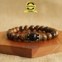 Gelang Batu Alam Kristal Akik KING Tiger Eye Kalimantan ASLI ORIGINAL