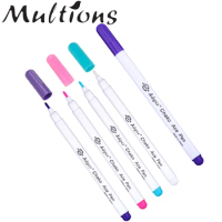 4Colors Water Erasable Pen DIY Cross Stitch Disappearing Fabric Marker Pen Fabric Craft DIY Patchwork Embroidery Sewing Tools