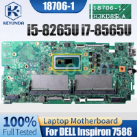 18706-1 For DELL Inspiron 7586 Notebook Mainboard i5-8265U i7-8565U 0K2X16 06DHD3 Laptop Motherboard Full Tested