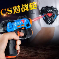 Infrared Laser Tag Gun Set Battle Game Mini Electric Infrared Toy Guns for Kids Indoor/Outdoor Exciting Game Family Activity Toy