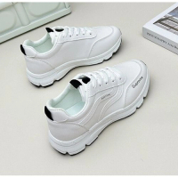 皮面低幫運動鞋（白黑色）【35-40碼】【下單後聯絡客服確認發貨尺碼】 