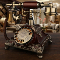 歐式仿古電話機家用復古辦公座機老式創意轉盤時尚電話無線插卡 文藝男女