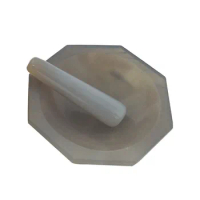 ID: 90mm High Quality Natural Agate Mortar and Pestle for Lab Grinding