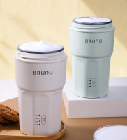 Bruno 多功能隨行煲水奶泡杯 薄荷绿