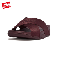 【FitFlop】SURFER WOVEN-LOGO WEBBING CROSS SLIDES編織LOGO交叉涼鞋-男(葡萄紫)