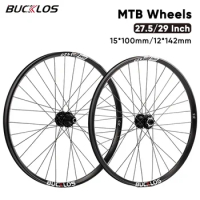 BUCKLOS Bicycle Wheels MTB Bike Wheelset 29 27.5 Mountain Bike Wheelset 15*100mm 12*142mm Thru Axle Bicycle Rims Wheel Bike Part