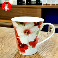 Mug Gelas Keramik Bunga Merah Sango Ceramics