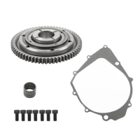 Starter Clutch One Way Gear 65T Bearing &amp; Gasket for Yamaha Warrior 350 Raptor 350 Kodiak 400 4X4 Big Bear 350