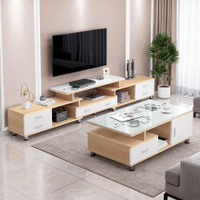 電視櫃茶幾組合 簡約 電視櫃  客廳 北歐 臥室 簡易 電視機櫃 戶型伸縮地櫃