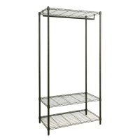 【dayneeds 日需百備】輕型 90x45x180cm 烤漆三層單桿衣櫥(置物架/掛衣架/收納架/層架/鐵架)