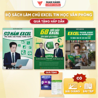 Combo 3 Sách Tin Học Văn Phòng 90 Hàm Excel - 68 Biểu Mẫu Excel - Excel Power Query & Power Pivot [T