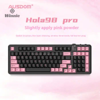 Ausdom Hola98pro Mechanical Keyboard Three Mode Gasket 2.4 Wireless Bluetooth Hot Swap Rgb Backlight Pbt Key Cap Gaming Keyboard
