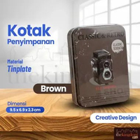 Jumidor JD-SH190 Tinplate Cases Creative Design Kotak Tempat Perhiasan Sabun Kuat Gambar Brown