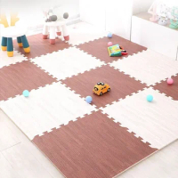 Environmentally friendly EVA imitation wood grain splicing floor mat foam climbing mat household climbing mat puzzle thickened c