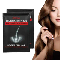 2 PCS Hair Dye Shampoo Long Lasting Natural Fast Dye Permanent Nutrition Black Hair Shampoo Removal Nourishing Hairs Dye