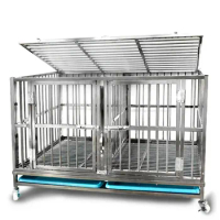 Stainless Steel Dog Cage Multi-layer Cage Boarding Cage For Large, Medium-sized, Dog Kennel Heavy Duty Dog Crate