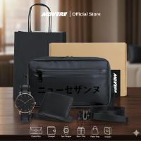 Exclusive Kado Cowok dengan Clutch Bag Waterproof, Dompet Lipat, Jam Tangan, dan Tas Selempang Multi
