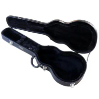 39 Inch Hard Case Black Electric Guitar Case Cover PVC Box Leather Material with Foam Lining