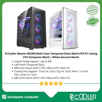 PCCooler Master ME200 Mesh Case Tempered Glass Mesh ATX PC Casing CPU Komputer Black | White Garansi