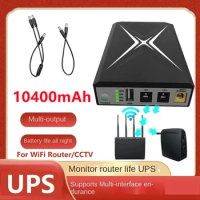 10400mAh DC UPS Power Supply 5V 9V 12V 18W Battery Backup Mini UPS USB For Wifi Router CCTV