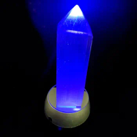 Two Size Natural Selenite Point Tower Carved Figurine Shining Aura Healing Crystal Lamp Wicca For Home Decor &amp;Gift NXT
