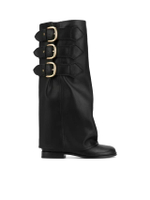 รองเท้าบูทผู้หญิง Anchor สี Black Leather