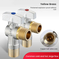 [HOT NMHV RTG 511] Angle Stop Valves OFF ON Switch G1/2 Water Stop Valve with Handle Universal Hot/C