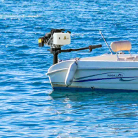 Hangkai 4 HP Boat Outboard Engine 4-Stroke Inflatable Gasoline Boat Outboard Engine Air Cooling System