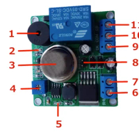 Smoke sensor Smoke alarm module MQ-2 Smoke detection switch controller Kitchen smoke detection alarm pcb board MQ2
