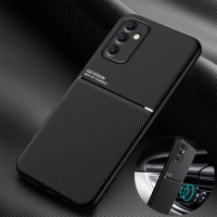 For Samsung Galaxy A54 5G Case Car Holder Plate Magnetic Phone Case For Samsung A54 a54 A 54 5g Soft Silicone Leather Back Cover