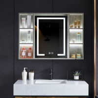 78Manufactory LED Light Washroom Smart Bathroom Mirror Cabinet with Vanity medicine cabinet Mirror