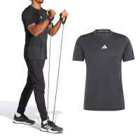 【adidas 愛迪達】Adidas D4T HR Tee 男款 黑色 上衣 運動 健身 訓練 慢跑 吸濕排汗 透氣 修身 短袖 IS3739