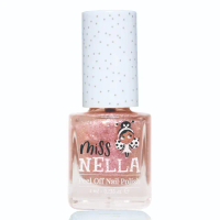 【英國 MISS NELLA】兒童水性可撕式安全指甲油 閃閃櫻花粉(MN27)