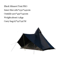Pro Plus Pattern!Vidalido Top Grade Luxury Indian Yurt Big Tent Hard Iron Pole Outdoor Camping Double Layer Include Front Stick