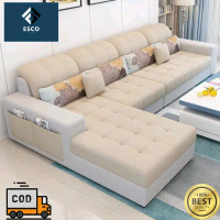 ESCO - Sofa Ruang Tamu Minimalist L + Meja G Minimalist Terbaru 2025