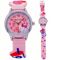 【HELLO KITTY】Hello Kitty 時尚玩意兒個性俏麗腕錶-淺粉紅-LKT073LWPP
