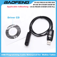 Baofeng Waterproof USB Programming Cable Driver CD For BaoFeng UV-S22 PRO UV-9R Plus UV-68 A-58 GT-3WP Waterproof Walkie Talkie