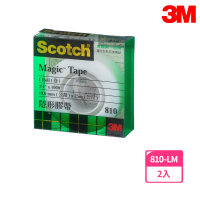【3M】810-LM Scotch隱形膠帶 19mmx25M 透明盒(2入1包)