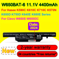 W650BAT-6 Laptop Battery For Clevo W650S W650DC For Hasee K590C K610C K710C K570N K650D K750D 4400mAh 48.84Wh 11.1V In Stock