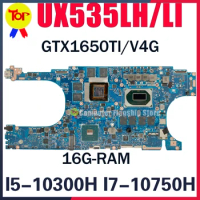UX535LI Laptop Motherboard For ASUS Zenbook Pro 15 UX535 UX535LH UX535L I7-10750H 16G-RAM GTX1650TI/V4G Mainboard 100% Testd