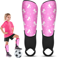 Shin Guards Soccer Kids Girls Youth Shin Pads Shin Guard Equipment with Ankle and Leg Calf Protectio